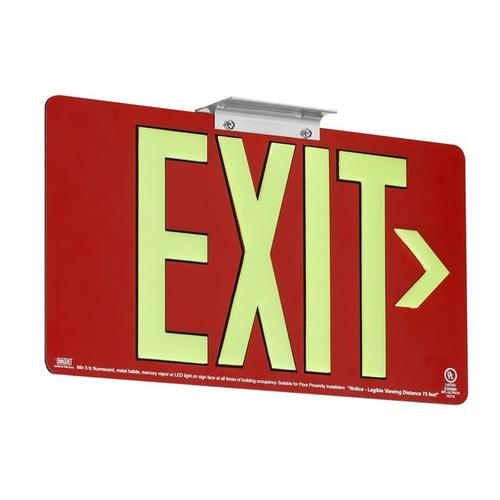 DPL 50' or 75' Poly Metal Frame Photoluminescent Exit Signs