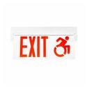 ECT Series Recessed Edge-Lit Exit Sign With Mobility Symbol